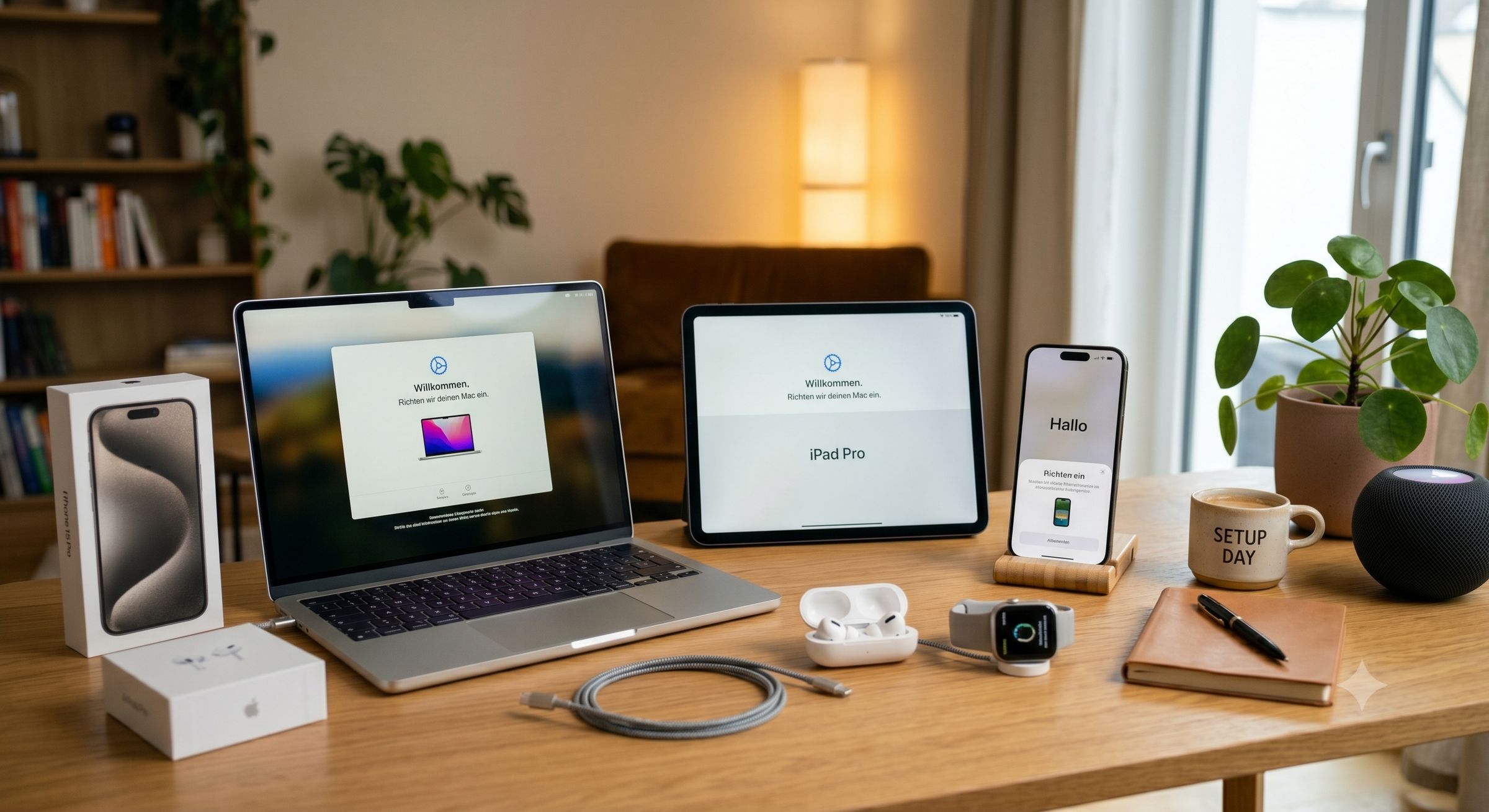 Einrichtung von Mac, iPhone und iPad